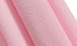 Бумага гофрированная   светло-розовая 50 см х2,5 м